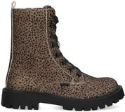 Mexx Kids XX825591-797 Meisjes Biker Boots - Bruin - Imitatieleer - Veters