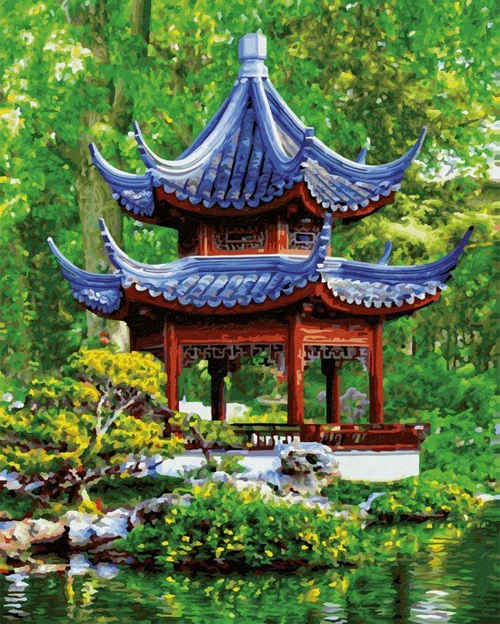 Schipper Malen nach Zahlen - Pagode im japanischen Garten