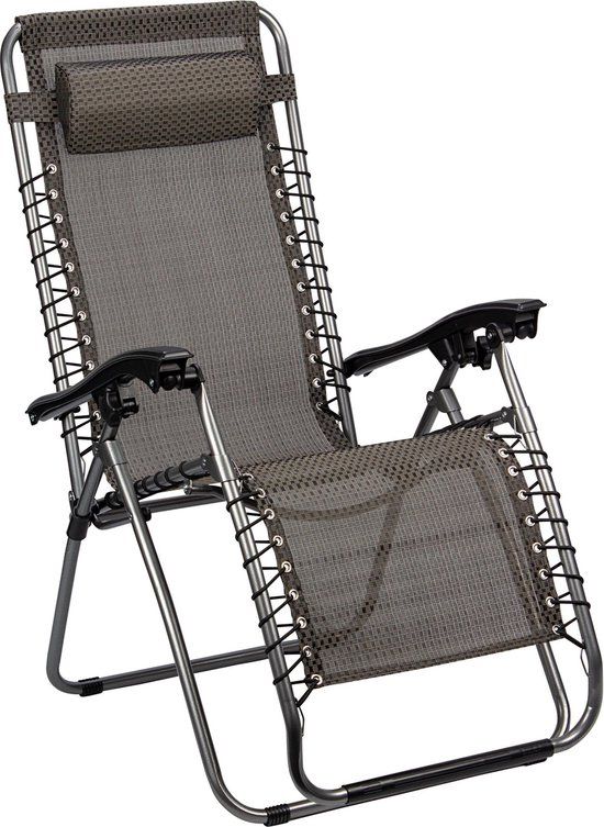 Abbey Camp Relaxstoel - Verstelbaar - Inklapbaar - Antraciet