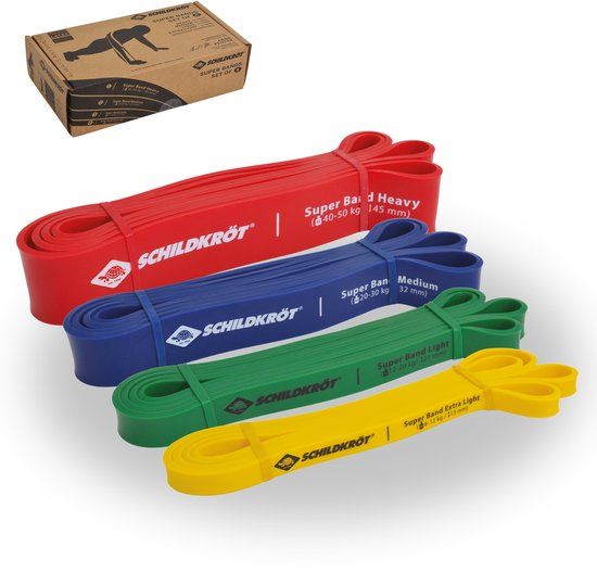 Schildkröt Fitness weerstandsbanden set van 4 elastische super bands