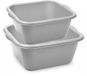 Plasticforte Afwasteilen Set - 10 en 15 Liter - Grijs - Kunststof