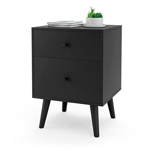 Costway Nachtkastje - Zwart - 45 x 39,5 x 62 cm