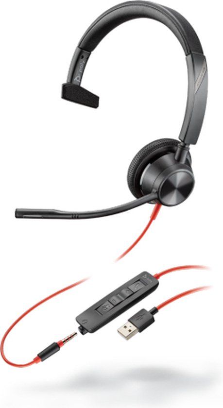 Poly Blackwire 3315 USB-A Headset - Zwart