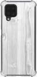 Samsung Galaxy A12 Stevig Telefoonhoesje White Wood
