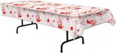 Funny Fashion Halloween Horror tafelkleed met bloed 275 x 135 cm