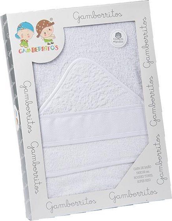 Gamberritos Badcape - 100 x 100 cm - Katoen - Wit