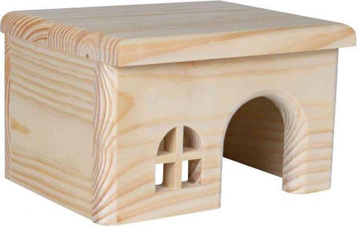 TRIXIE Huis Hamster Hout Spijkervrij 15x15x12 cm