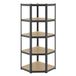 Juskys Étagère d'angle Basic - 180 x 70 cm - Gris