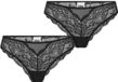 Urban Classics Kanten brazilian slips (Set van 2) Dames Ondergoed - zwart - L