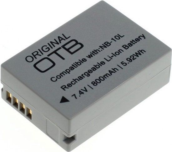 OTB NB-10L Accu Batterij - 800mAh - 2 jaar garantie