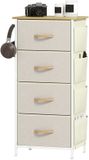 HOMCOM stoffen dressoir, vliesstof, 45x30x94,5 cm, beige