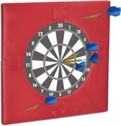 Relaxdays Dartbord beschermrand - surround ring dartboard - vierkant - opvangring Bordeaux