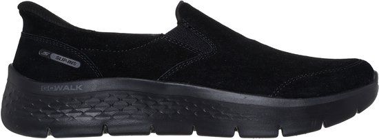 Skechers Go Walk Flex Dames Instappers - Zwart - Maat 37 - Suède - Casual schoenen