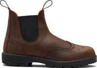 Blundstone Chelsea Boots #2444 Brogued Antique Brown Leather (Classics Series) Braun