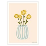 Poster & Frame Engberg Studio Poster & Frame Poster - Yellow Flowers in a Blue Vase (30 x 40 cm cm)