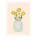 Poster & Frame Engberg Studio Poster & Frame Poster - Yellow Flowers in a Blue Vase (30 x 40 cm cm)