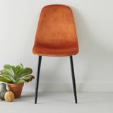 Wehkamp Home Eetkamerstoel Jax (set van 2) - Oranje - Polyester - 43x51x87 cm