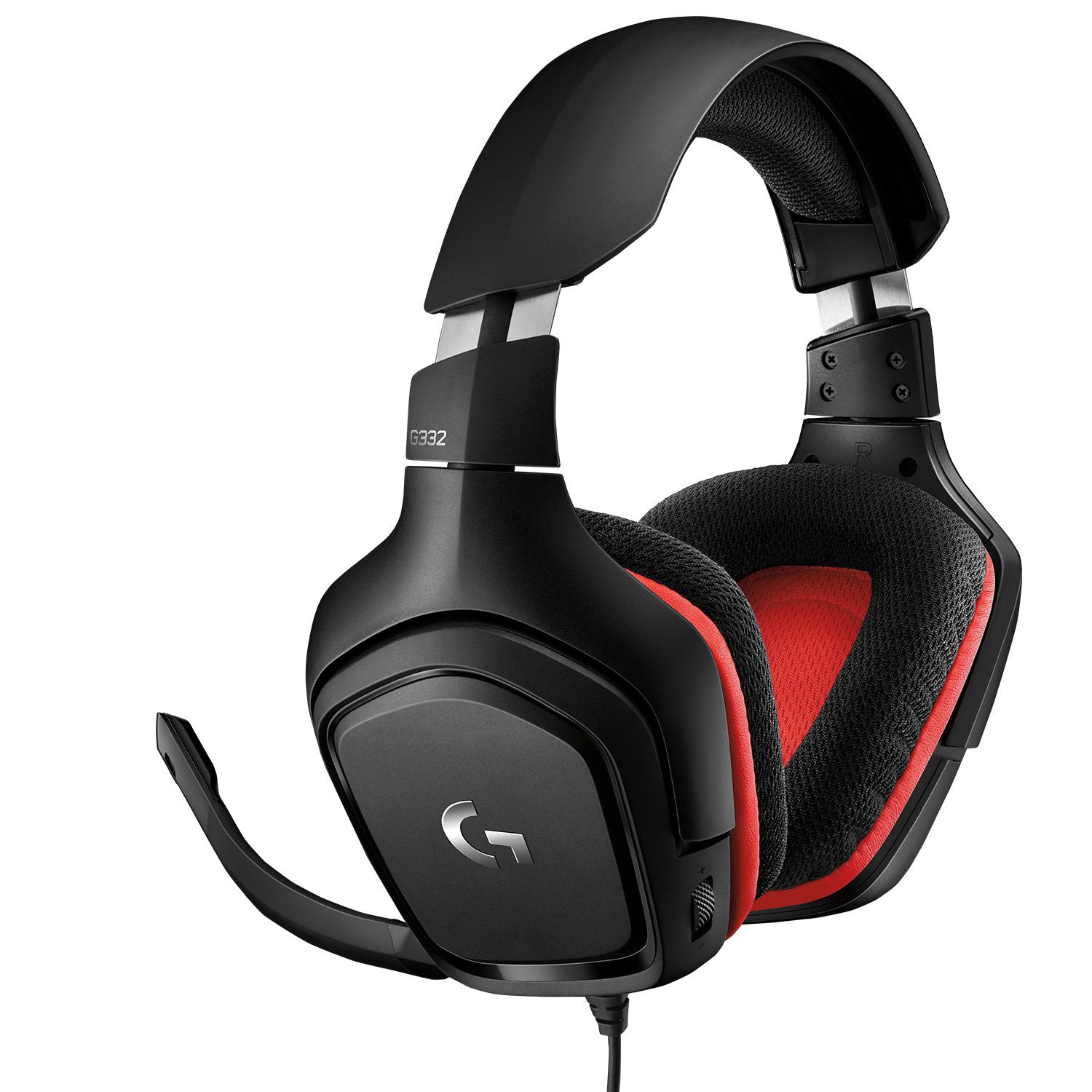 Logitech G332 Stereo Gaming Headset - Black/Red - Wired