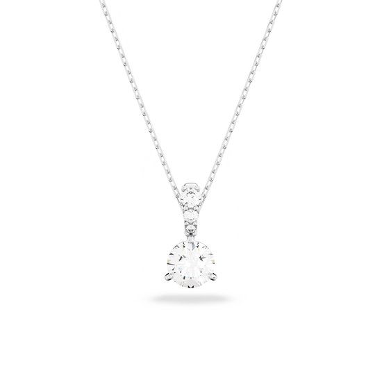 Swarovski Solitaire Ketting met Hanger - Zilverkleurig - 5472635