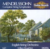 Complete Nimbus Records Mendelssohn: Complete String Symphonies Vol. 1 (CD)