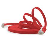1aTTack.de 1m - Rood - 1 stuk - Cat.6 platte netwerkkabel Cat6 platte kabel ultra platte Cat.6 patchkabel 1000 Mbit/s Gigabit LAN (RJ45) plat slank micro