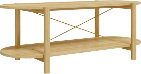 vidaXL Salontafel 110x48x40 cm Bewerkt Hout Bruin