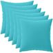 vidaXL Kussensloop 6 stuks HEERLEN Turquoise 35 x 35 cm Polyester