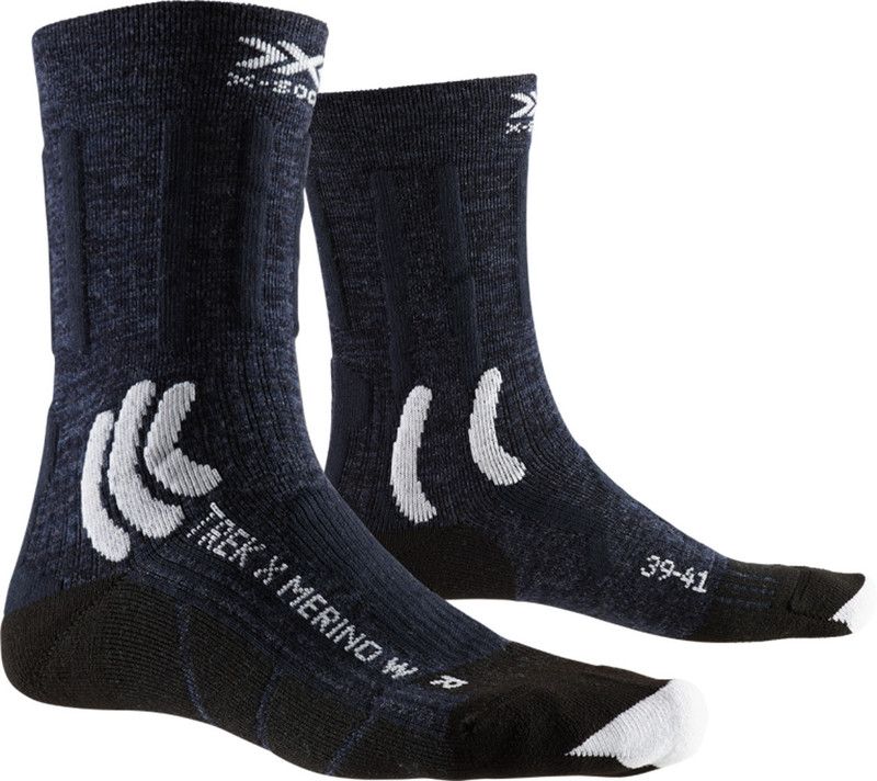 X-SOCKS Trek X Merino Sokken Dames, midnight blue/arctic white EU 41-42
