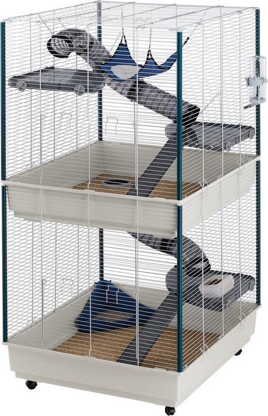 Ferplast Kooi Frettenkooi Tower Grijs/Wit 75X80X161 Cm