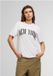 Miss Tee - New York City Wording Dames T-shirt - Wit - XL