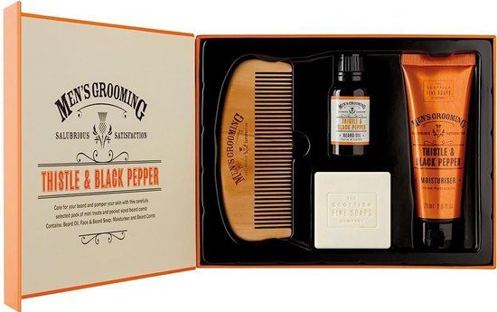The Scottish Fine Soaps Company Thistle & Black Pepper Face & Beard Care Kit - 1 cl