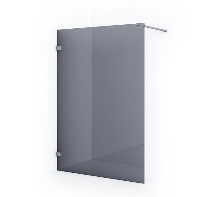 Maxaro Inloopdouche Diamond 140cm 8mm Rookglas Veiligheidsglas Chroom