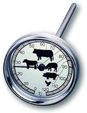 TFA Dostmann Analoge braadthermometer, van roestvrij staal, vleesthermometer, huishoudthermometer, oven of grill, hittebestendig