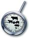 TFA Dostmann Analoge braadthermometer, van roestvrij staal, vleesthermometer, huishoudthermometer, oven of grill, hittebestendig