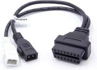 Vhbw OBD Diagnose Kabel - OBD1 Audi VW Skoda Seat 2x2Pin naar OBD2 16Pin