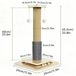 Poteau griffoir pour chat - Poteau griffoir en Y, 65 cm - Bois - Simple - Corde de sisal - Balles interactives - Structure d'escalade