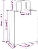 vidaXL Papieren zakken 50 st met hengsels 18x8x22 cm bruin