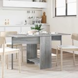 vidaXL Eettafel 138 x 70 x 73,5 cm Bewerkt hout Grijs Sonoma