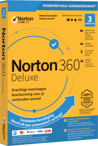 Symantec - Norton Norton 360 Deluxe 2020 | 3 Apparaten | 1 Jaar | 25GB | Windows/MAC/Android/iOS