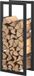 OutdoorMatch Haardhoutrek houtopslag Pico - Noir 40x25x100 cm