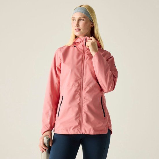 Regatta Dames Hamara IV Waterdichte Jas met Capuchon Roze Polyester Maat 42