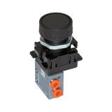 RIEGLER 106400-512.114 3/2 miniventiel, handmatig, drukknop, NC, monostabiel, M5 zijdelings rood