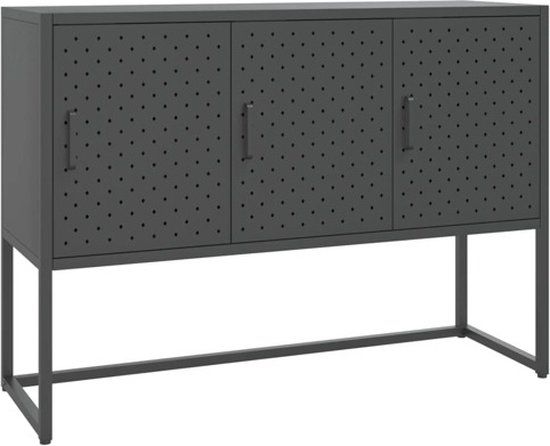 vidaXL Dressoir 105x35x75 cm staal antracietkleurig