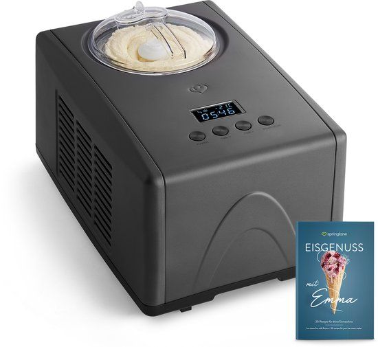 Springlane Emma Zelfvriezende IJsmachine - 1,5L - Antraciet
