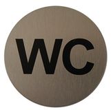 Alpertec 48060200 aluminium schild WC 75 mm