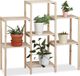Merkloos Relaxdays plantenrek hout