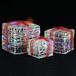 VidaXL 328793 Kerstverlichting geschenkdozen decoratief acryl rood, transparant
