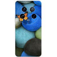 Xiaomi Siliconen hoesje compatibel met Xiaomi 14 Ultra Blue Pebble Butterfly