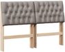 vidaXL - Gestoffeerd hoofdbord - Taupe - 140 cm - Massief grenenhout