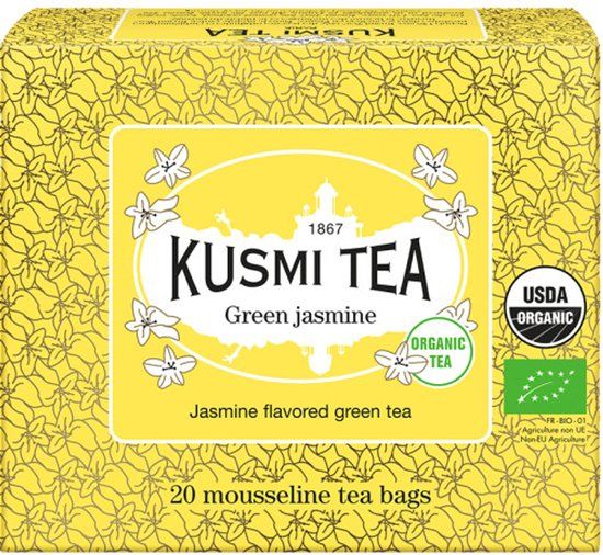 Kusmi Tea Biologische groene thee Green Jasmine – 20 mousseline theezakjes